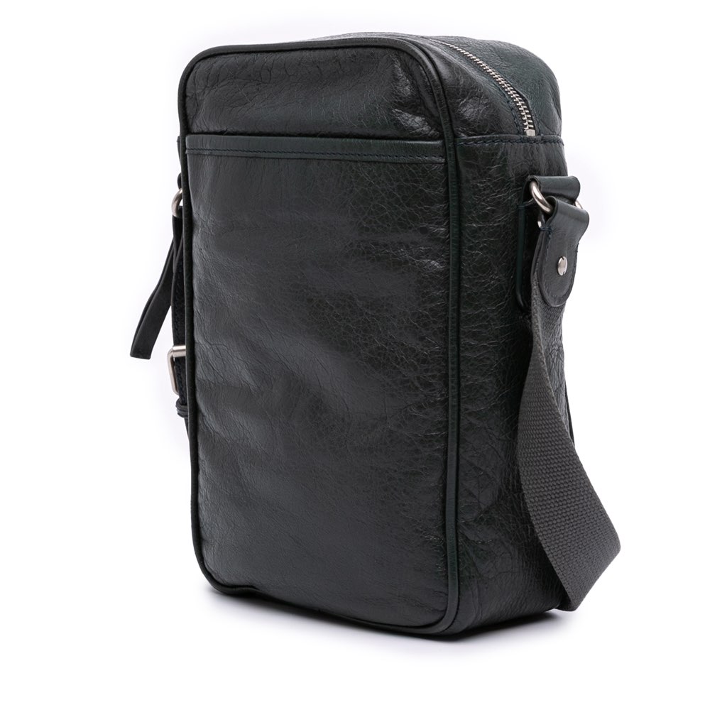 Balenciaga Lambskin Motocross Classic Reporter Crossbody - Back view