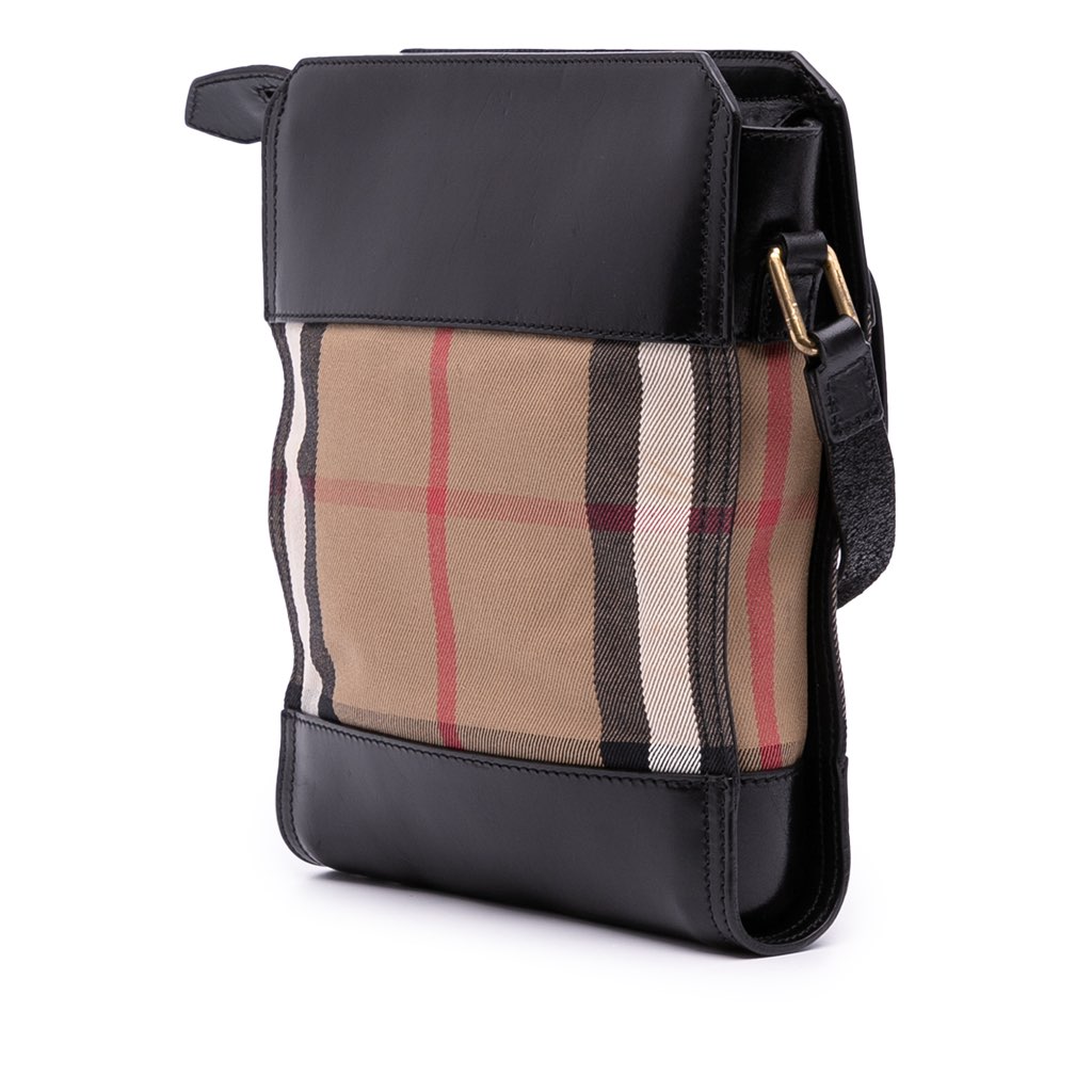 Burberry Leather and House Check Canvas Crossbody - 2