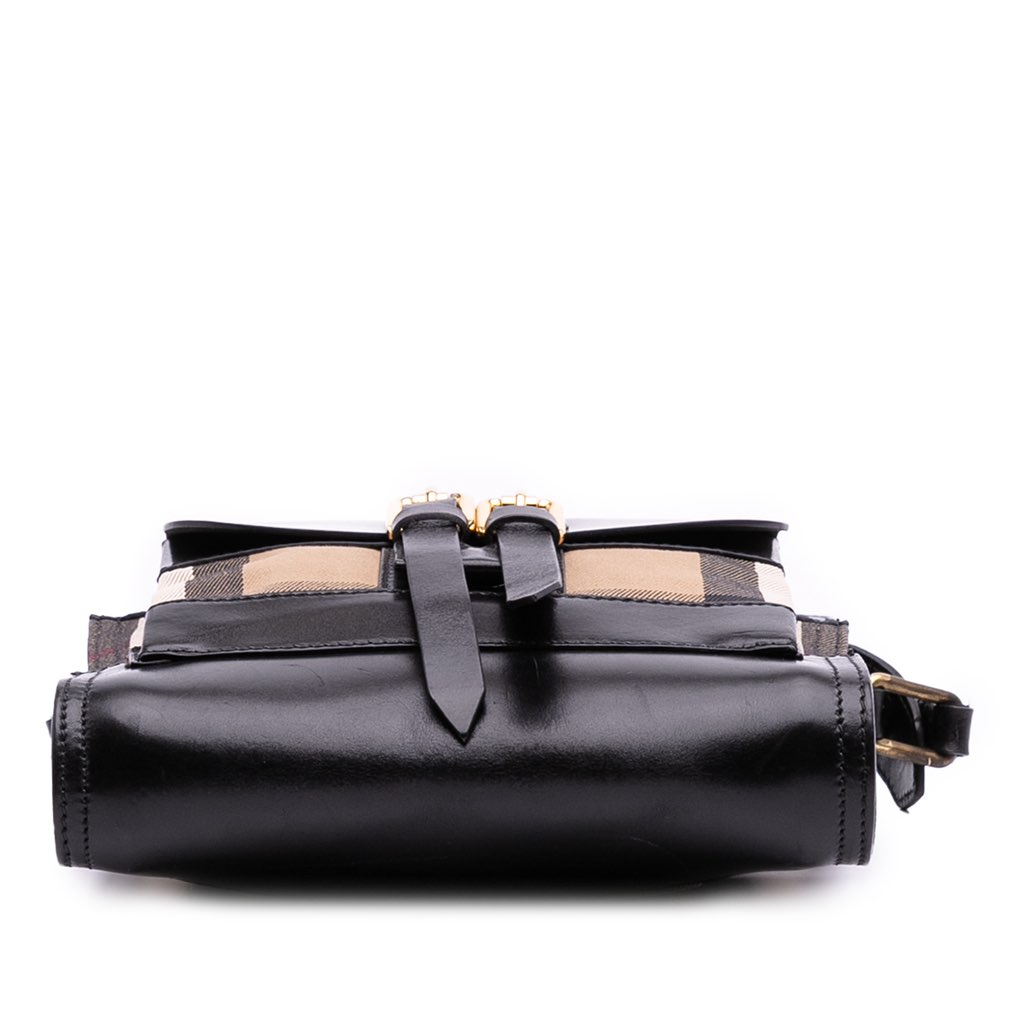 Burberry Leather and House Check Canvas Crossbody - 3