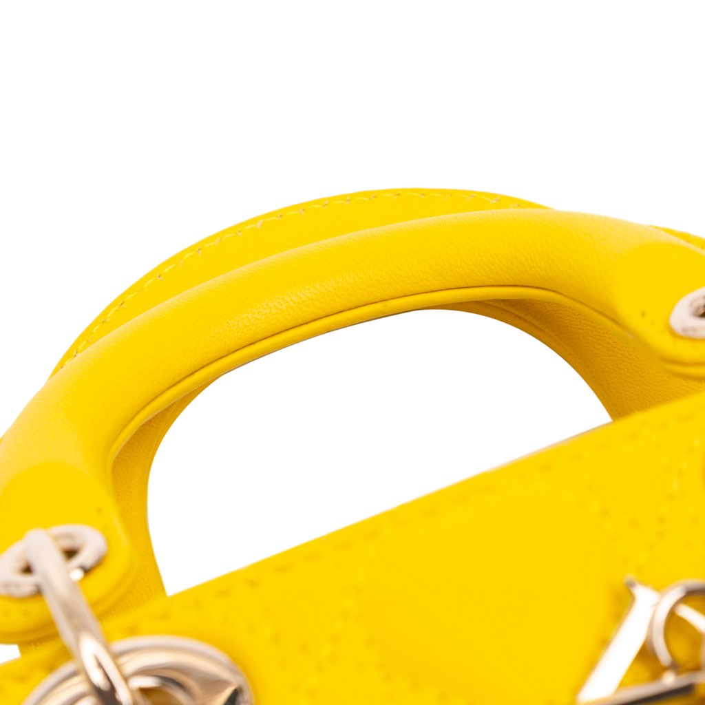 Dior Micro Lambskin Cannage Lady Dior - Image 13