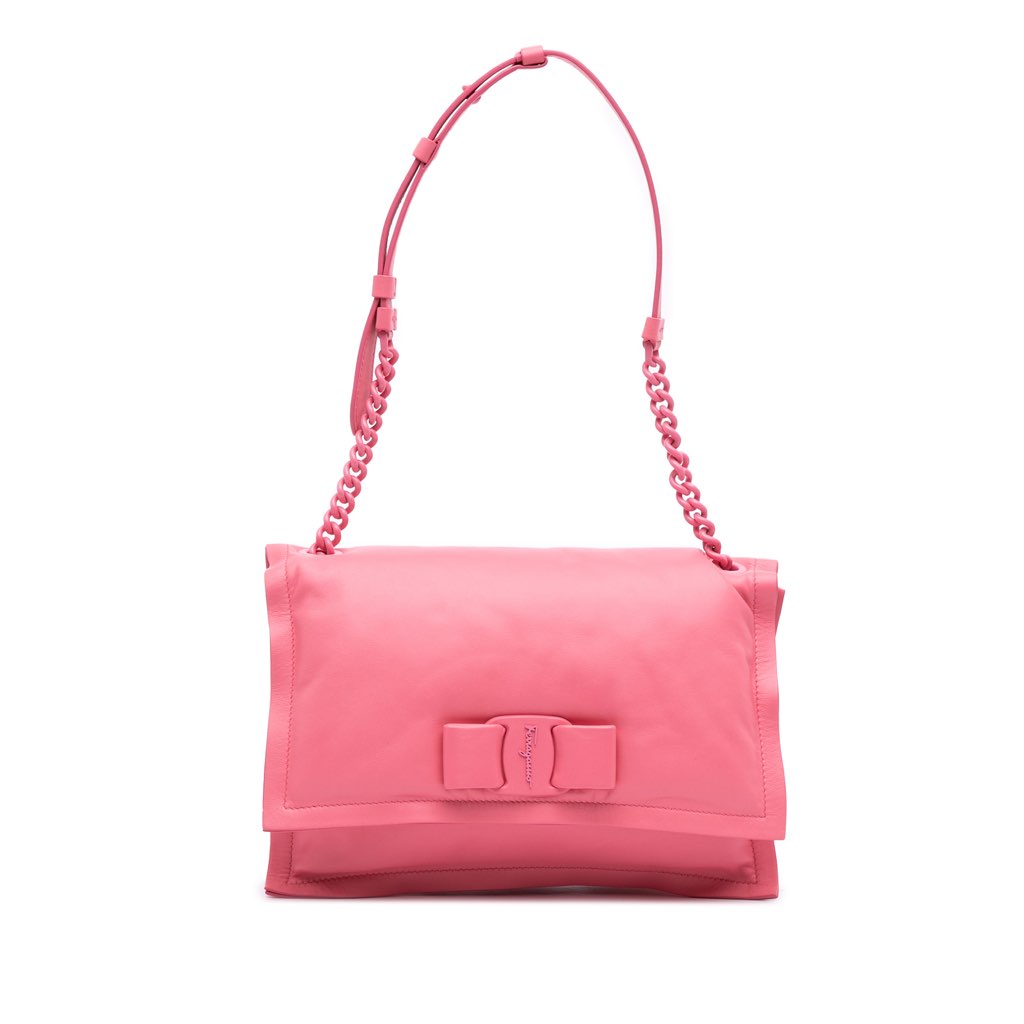 Salvatore Ferragamo Padded Leather Viva Bow Crossbody