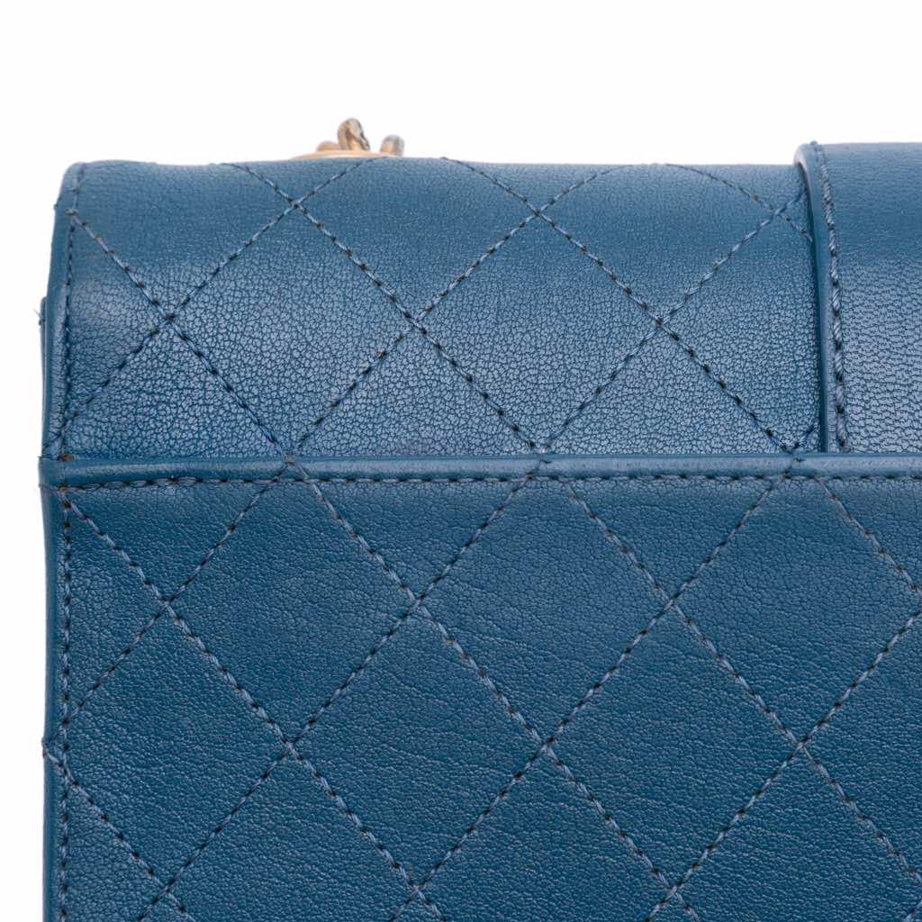 Chanel Large Quilted Sheepskin Front Chain Flap - Image 13