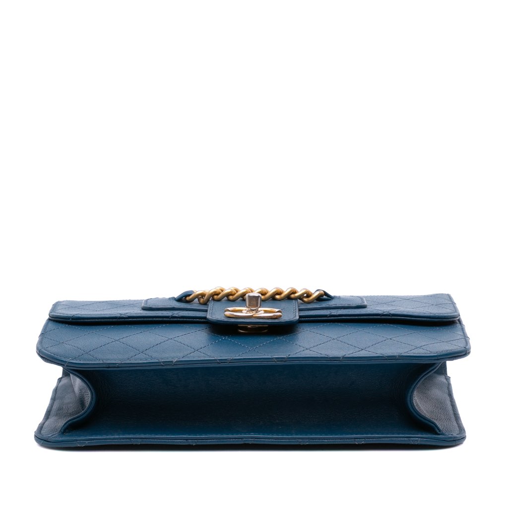 Chanel Large Quilted Sheepskin Front Chain Flap - Image 6