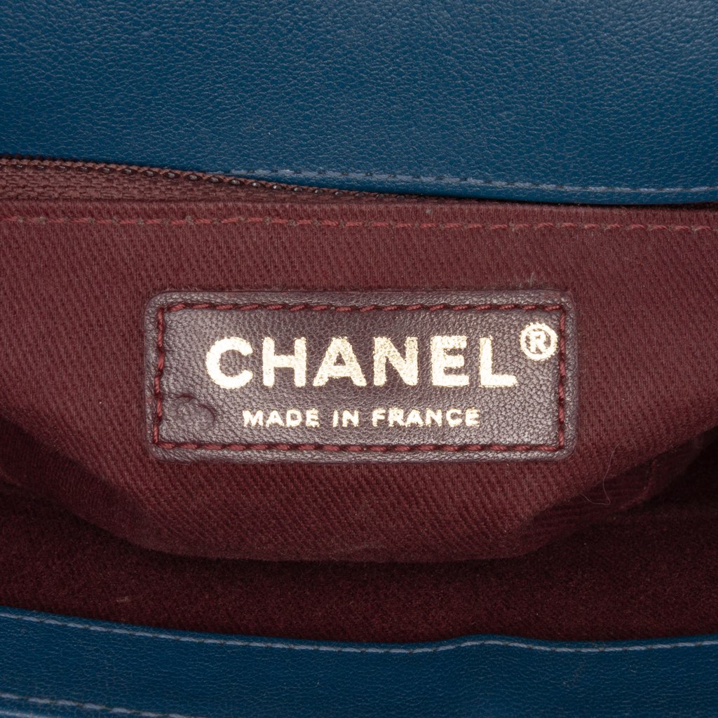 Chanel Large Quilted Sheepskin Front Chain Flap - Side view
