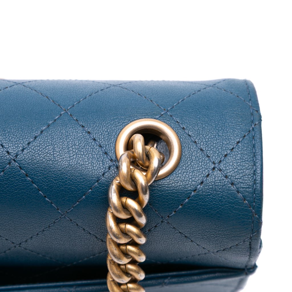 Chanel Large Quilted Sheepskin Front Chain Flap - Image 11