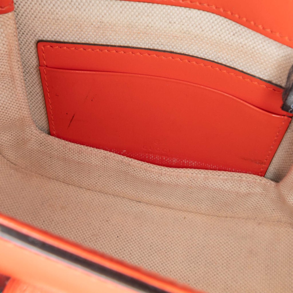 Gucci Mini Calfskin 1947 Bamboo Top Handle Bag - 5