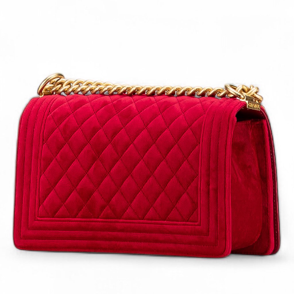 Chanel Old Medium Quilted Velvet Boy Flap - 2