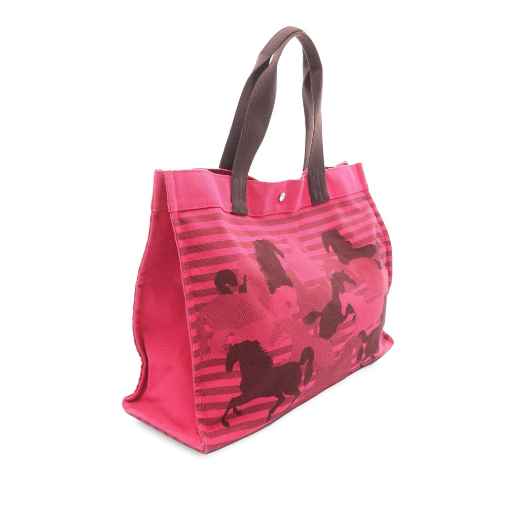 Hermès Toile Chevaux En Camouflage Beach Tote - 2