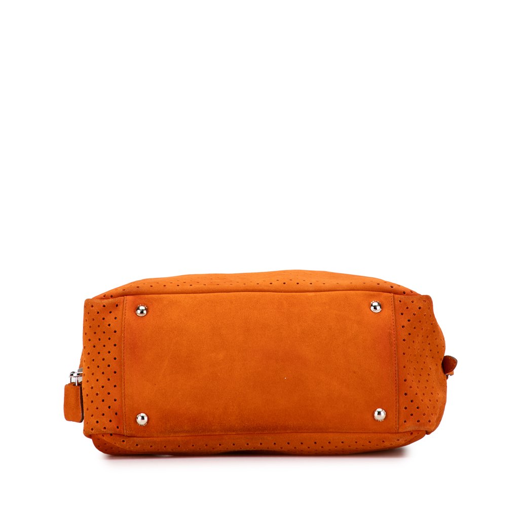 Prada Scamosciato Perforated Bauletto - Image 6