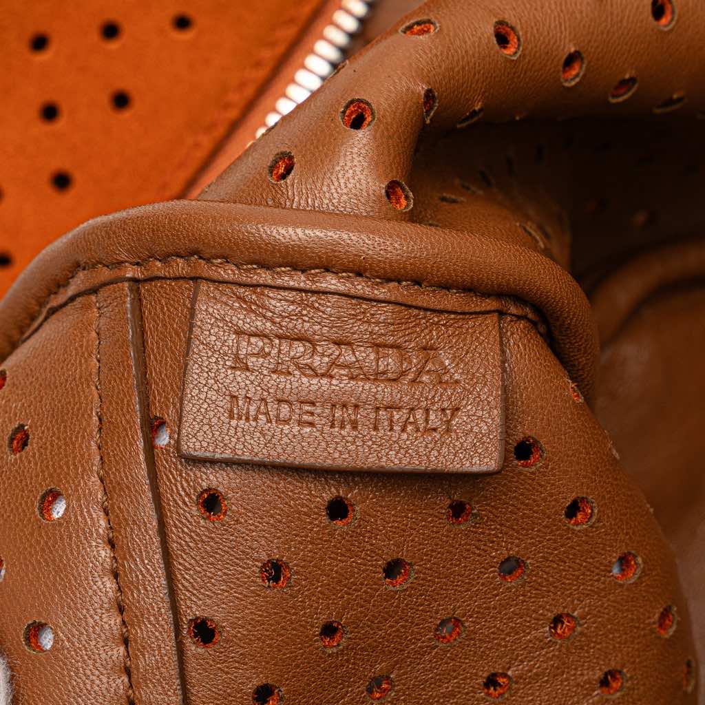 Prada Scamosciato Perforated Bauletto - Side view