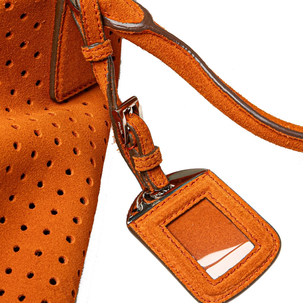 Prada Scamosciato Perforated Bauletto - Image 11