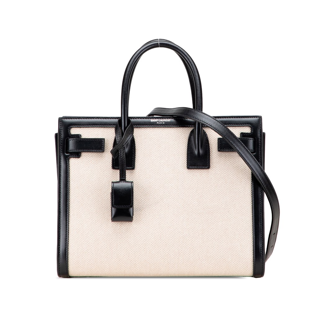 Saint Laurent Baby Canvas Sac De Jour Satchel