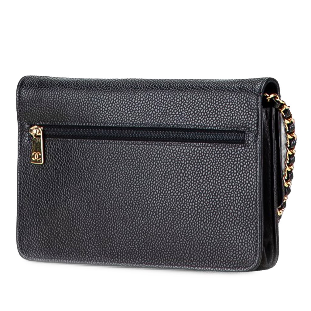Chanel CC Caviar Wallet on Chain - 2