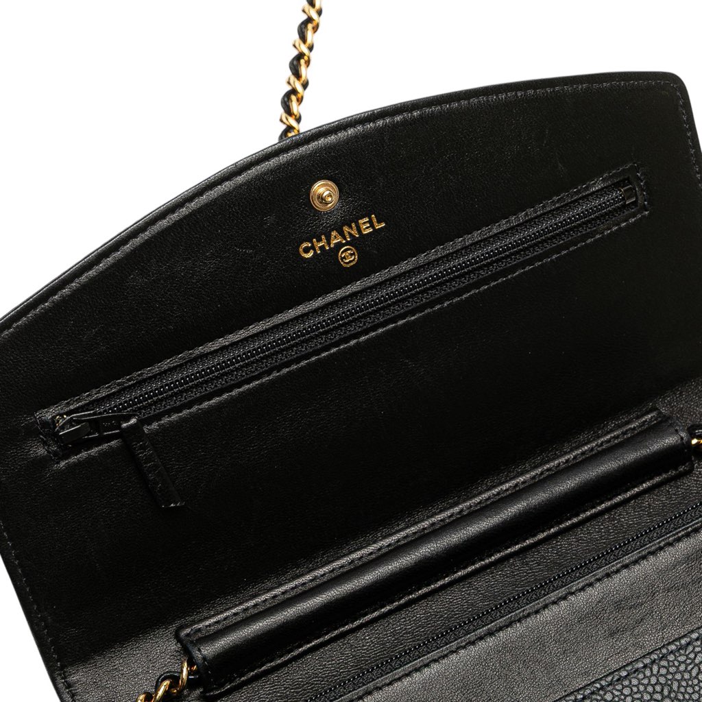 Chanel CC Caviar Wallet on Chain - 5