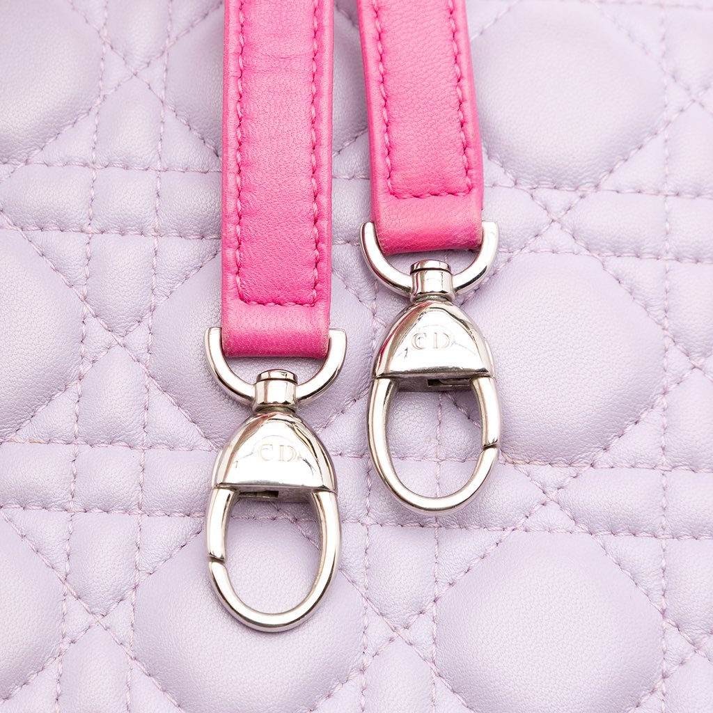 Dior Medium Bicolor Lambskin Cannage Lady Dior - Image 15