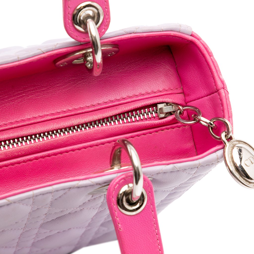 Dior Medium Bicolor Lambskin Cannage Lady Dior - Image 10