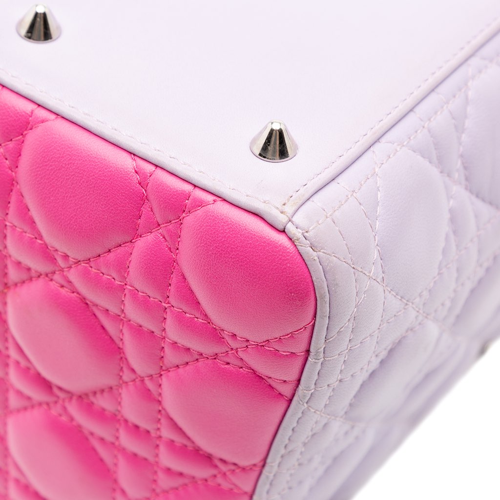 Dior Medium Bicolor Lambskin Cannage Lady Dior - Image 11