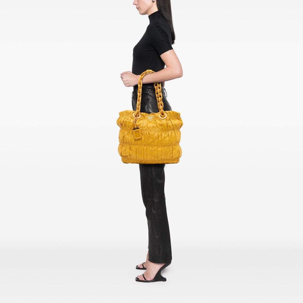 Prada Vernice Gaufre Chain Tote - Image 16