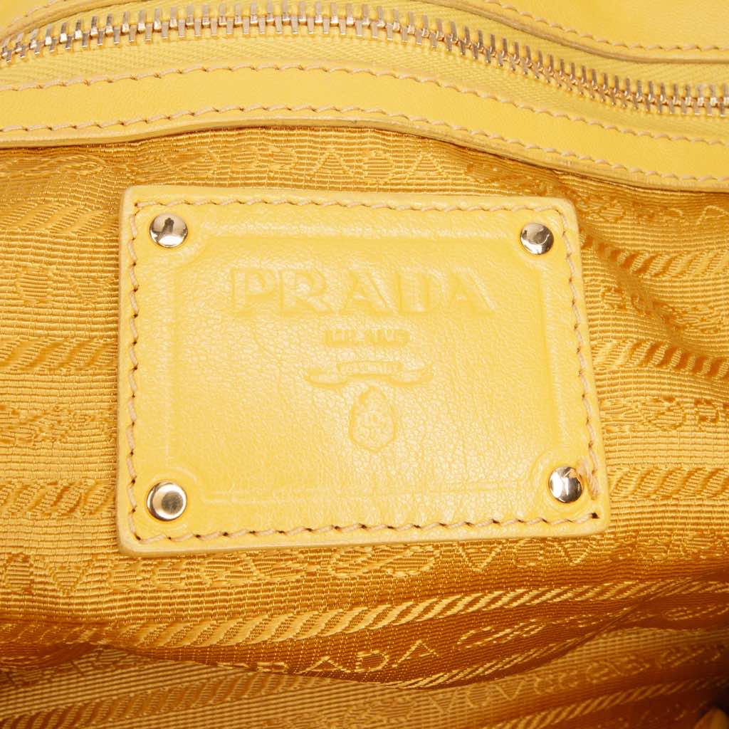 Prada Vernice Gaufre Chain Tote - Side view