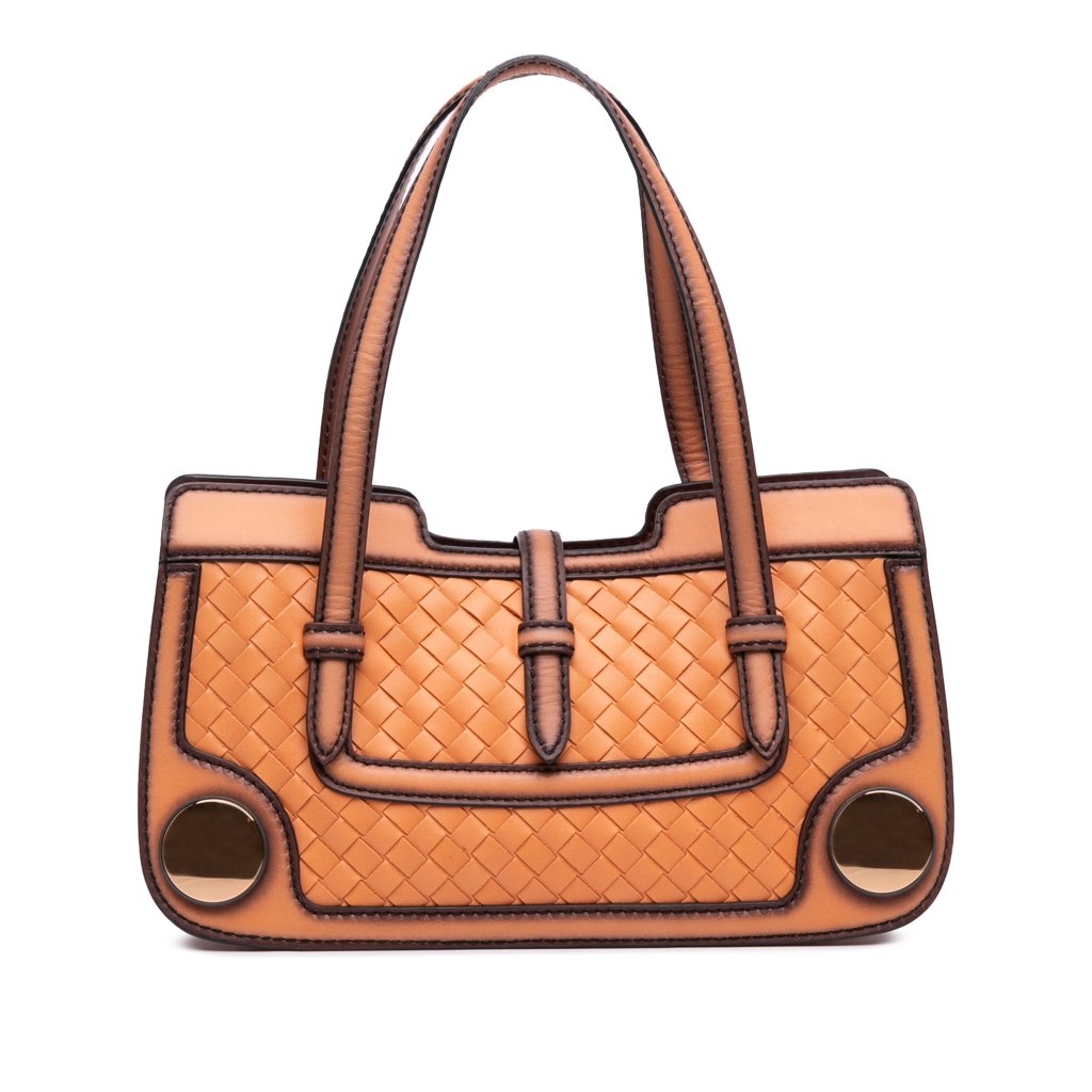 Bottega Veneta Calfskin Intreccio Border Sphere Tote