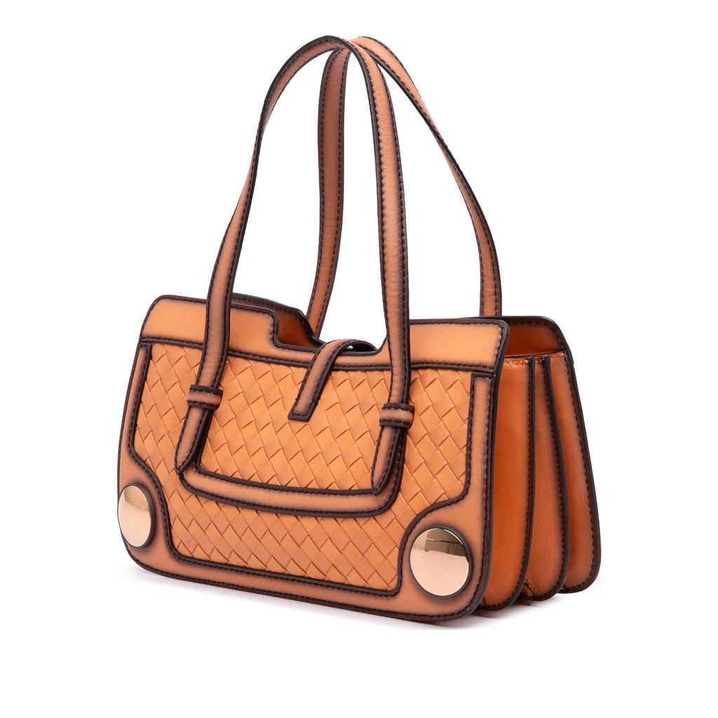 Bottega Veneta Calfskin Intreccio Border Sphere Tote - Back view