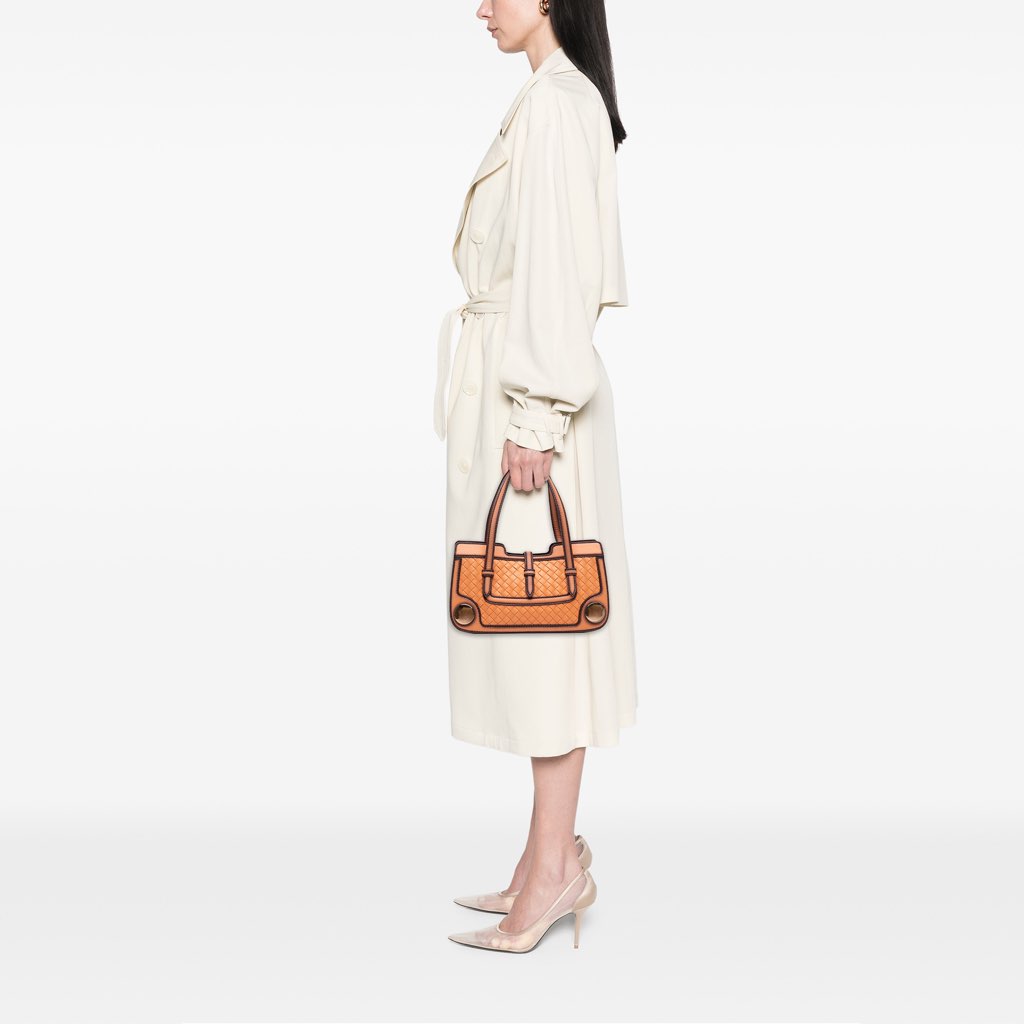 Bottega Veneta Calfskin Intreccio Border Sphere Tote - Image 14