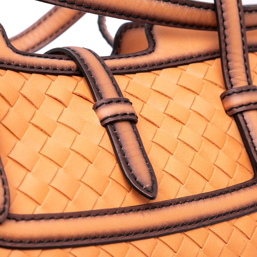 Bottega Veneta Calfskin Intreccio Border Sphere Tote - Image 11