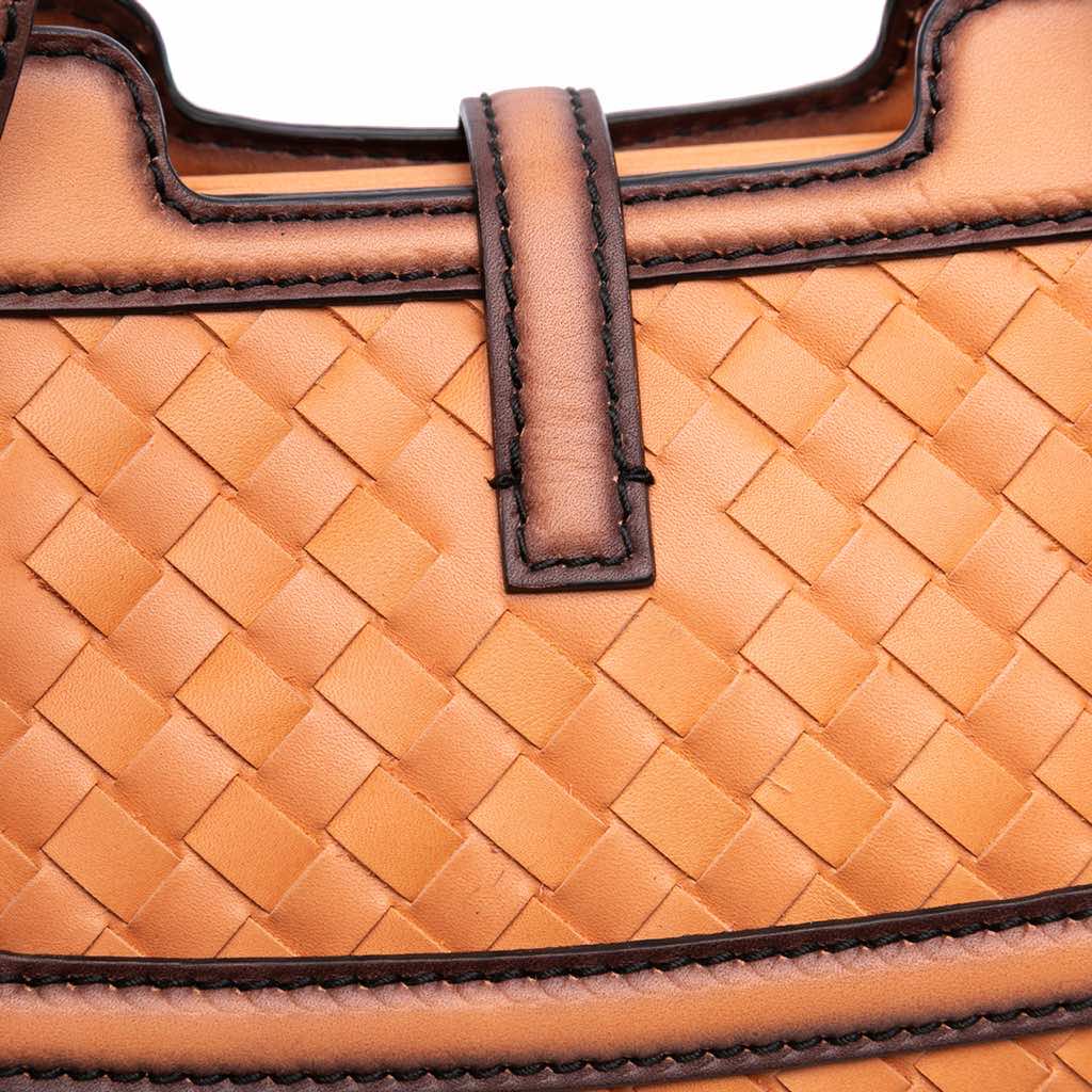 Bottega Veneta Calfskin Intreccio Border Sphere Tote - Image 12