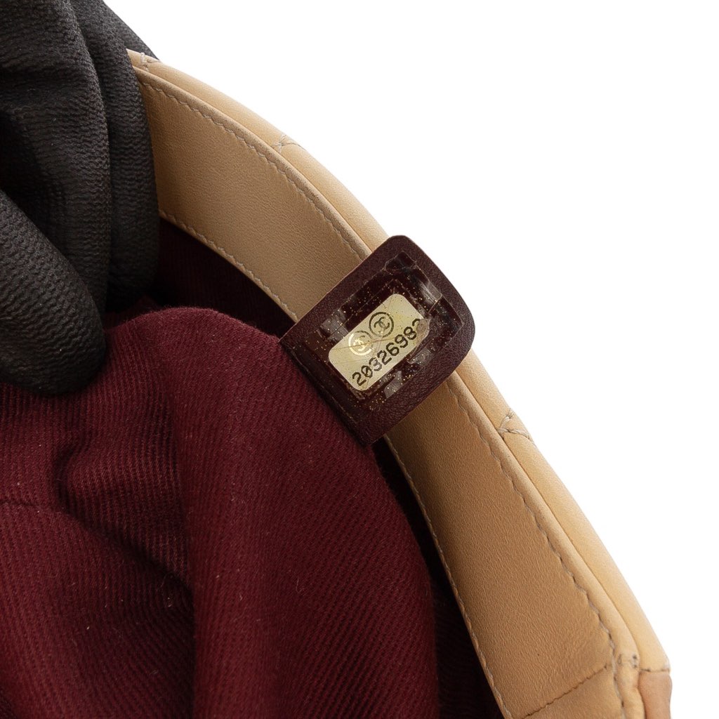 Chanel Medium Classic Tricolor Lambskin Single Flap - Side view