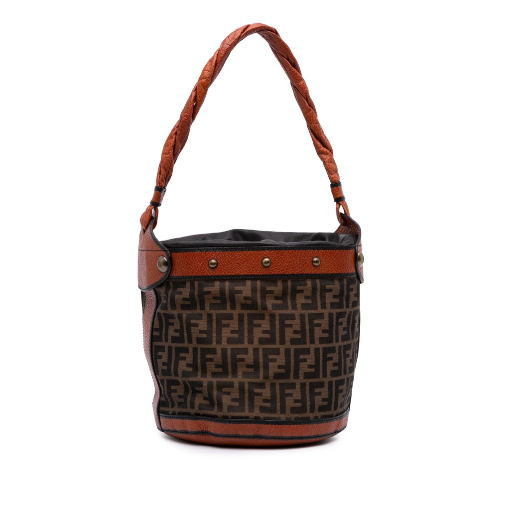 Fendi Zucca Canvas Palazzo Bucket Bag