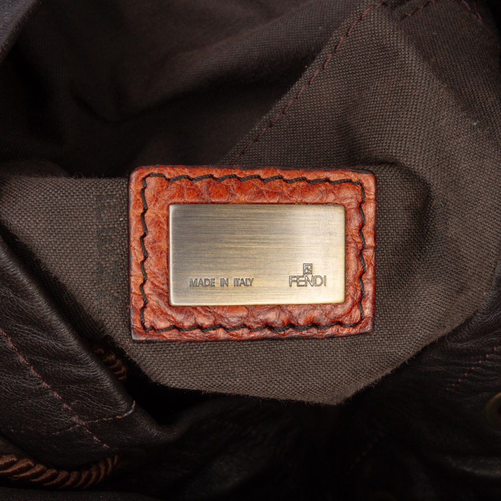 Fendi Zucca Canvas Palazzo Bucket Bag - Side view