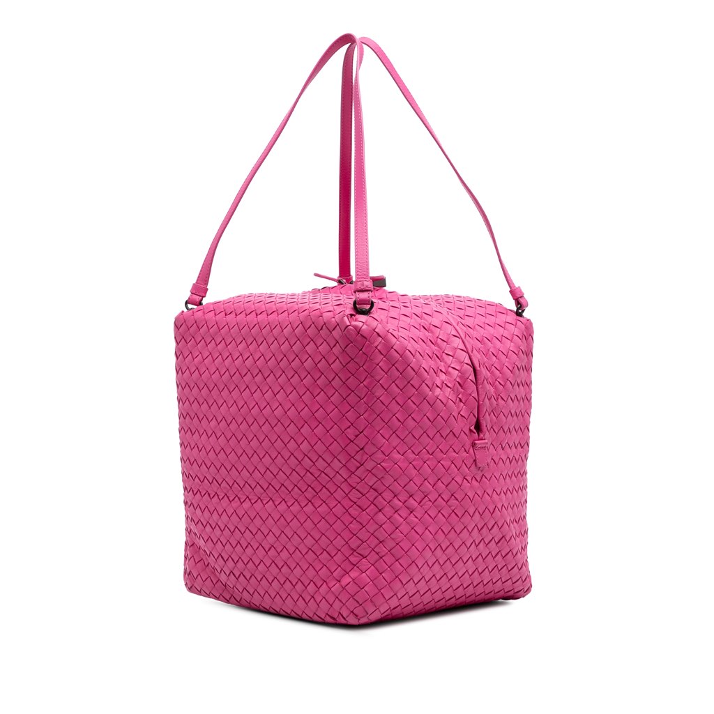 Bottega Veneta Nappa Intrecciato Cube Shoulder Bag - 2