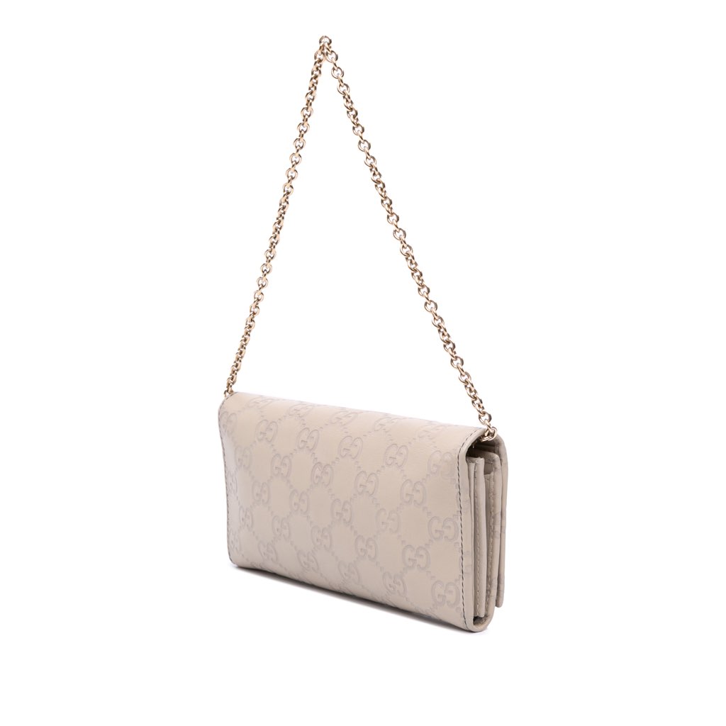 Gucci Guccissima Emily Wallet On Chain - Back view