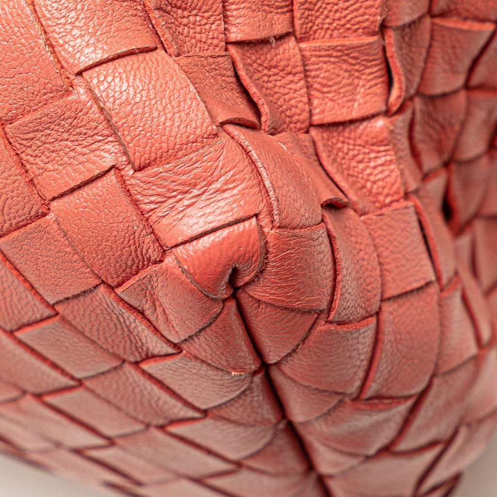 Bottega Veneta Leather Intrecciato Flap Satchel - Image 13