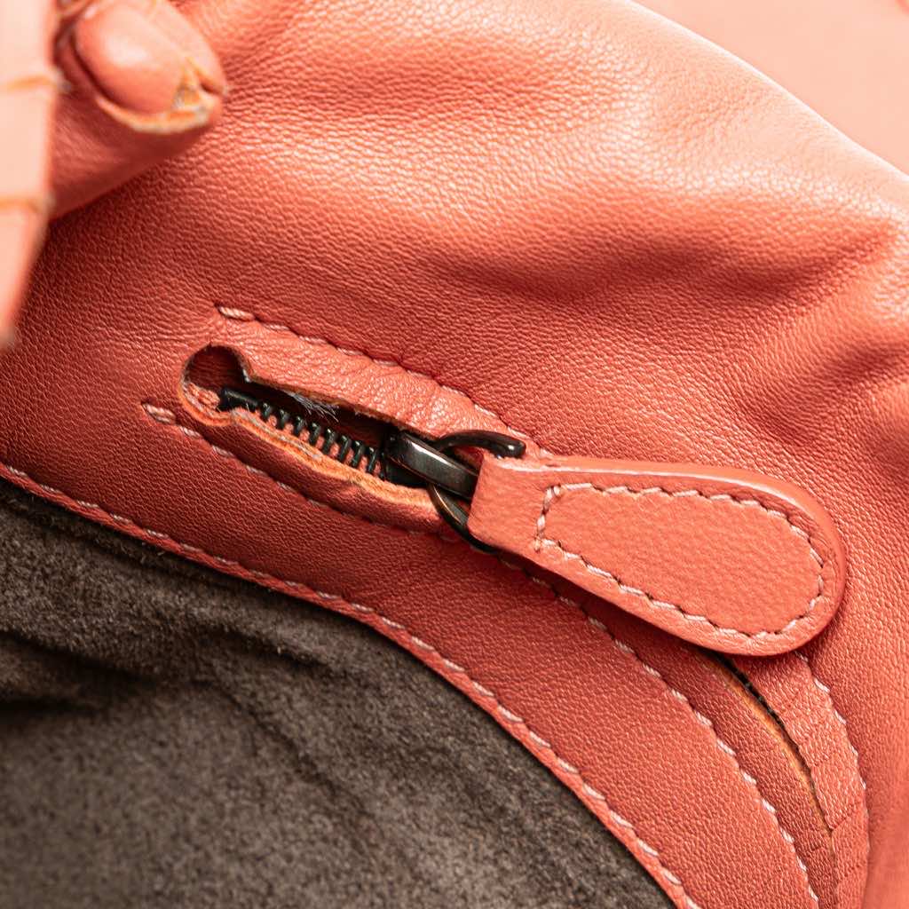 Bottega Veneta Leather Intrecciato Flap Satchel - Detail 2