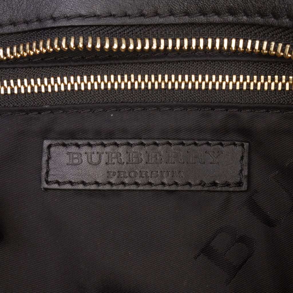 Burberry Smoke Check Studded Coated Canvas Cadet Satchel - 5