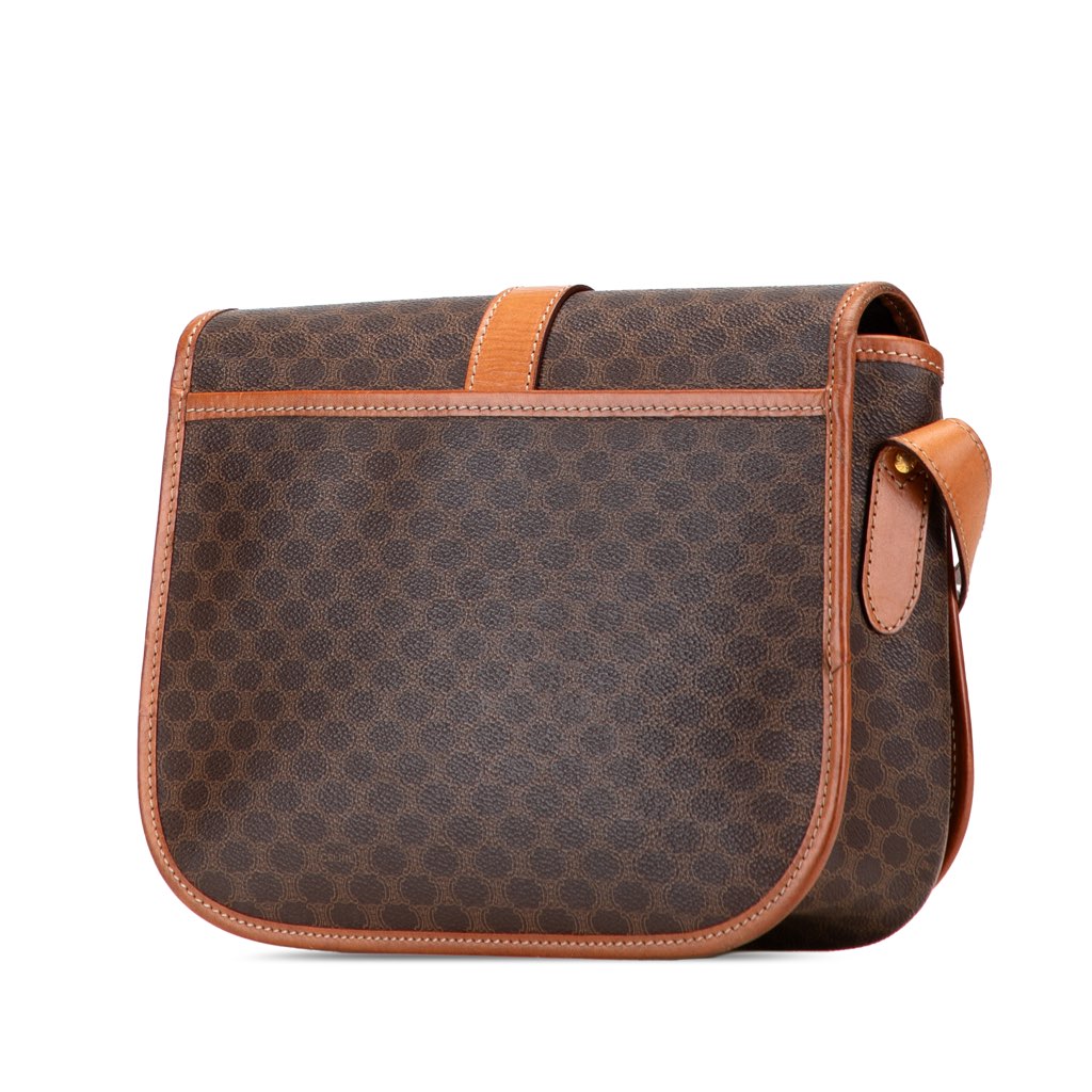 Celine Macadam Coated Canvas Crossbody - Back view