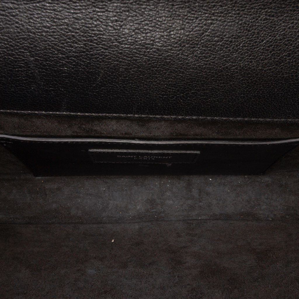 Saint Laurent Leather Star Studded Cassandre Clutch - 4