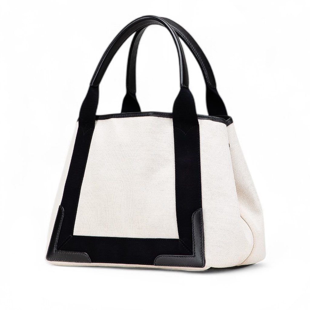 Balenciaga Canvas Navy Cabas Tote S - Back view