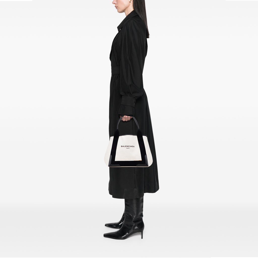 Balenciaga Canvas Navy Cabas Tote S - Image 12