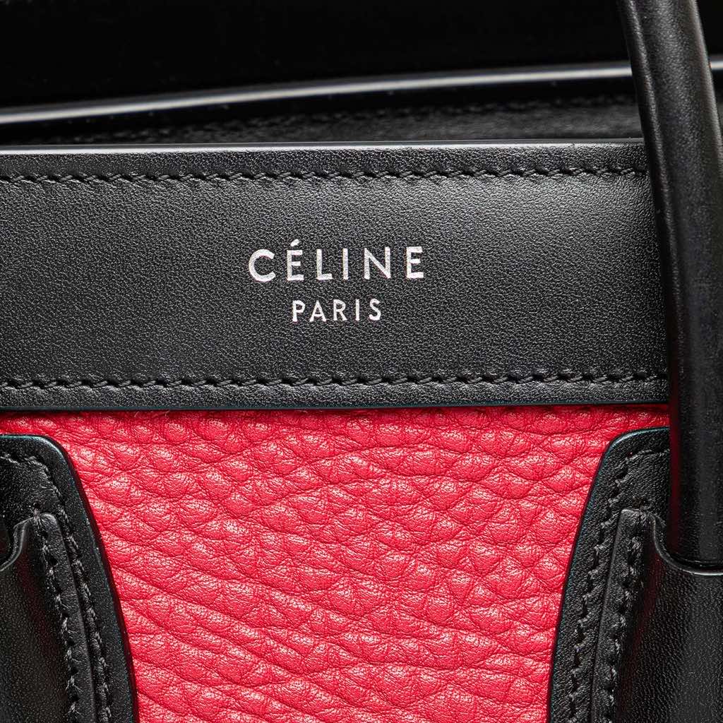 Celine Nano Tricolor Nubuck and Calfskin Luggage Tote - Detail 2