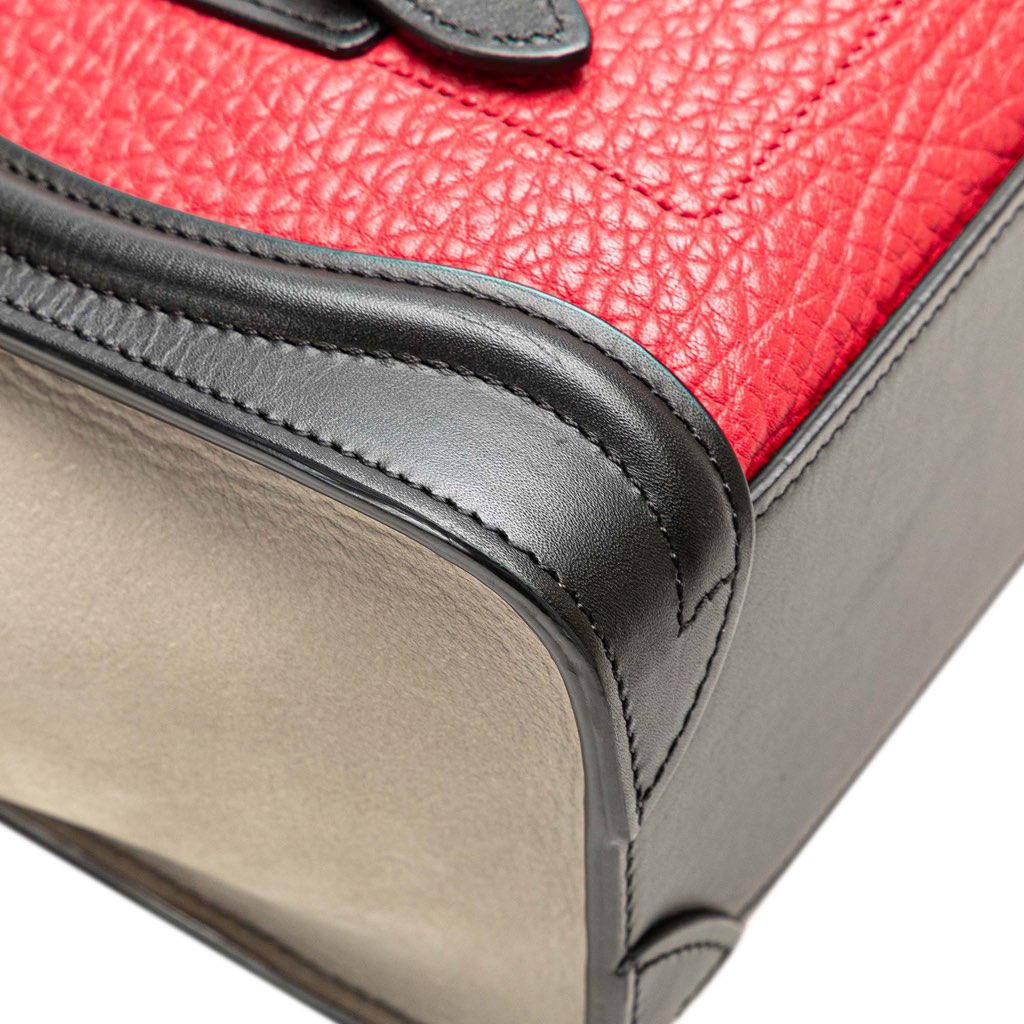 Celine Nano Tricolor Nubuck and Calfskin Luggage Tote - Image 11