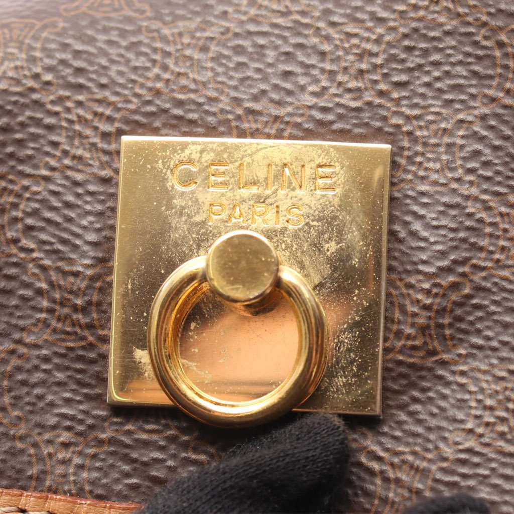 Celine Macadam Coated Canvas Backpack - Side view