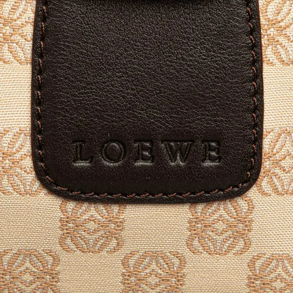 Loewe Anagram Canvas Senda Handbag Brown Canvas Good - Box View