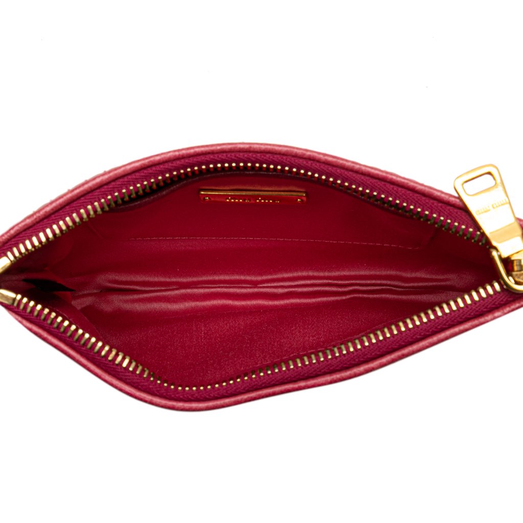 Miu Miu Matelasse Lambskin Leather Clutch - 4