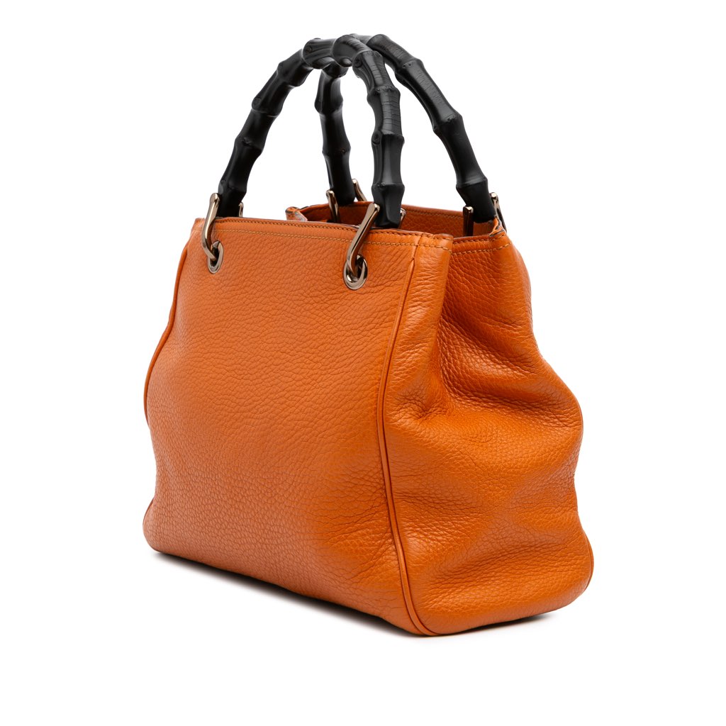 Gucci Small Calfskin Bamboo Shopper Satchel - 2