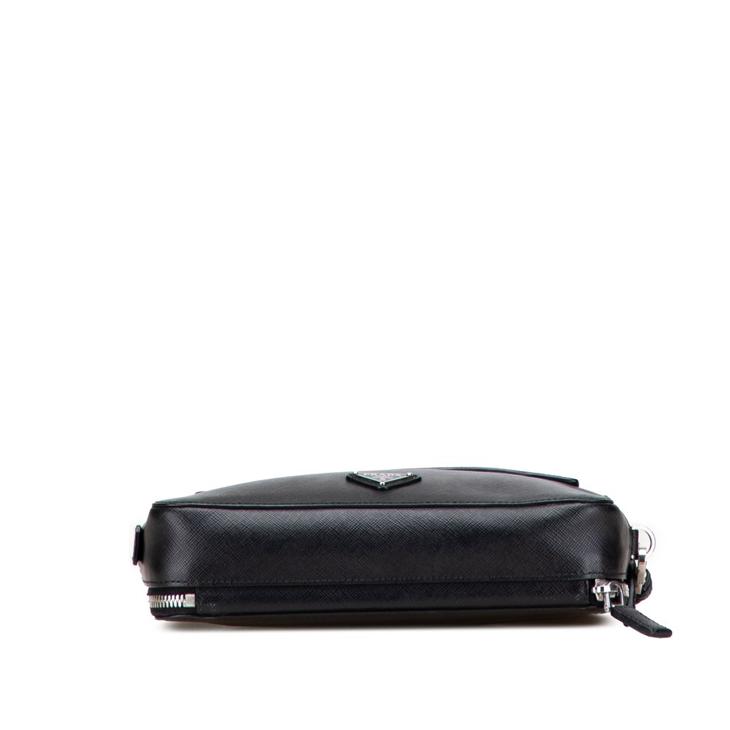 Prada Saffiano Portfolio Double Zip Clutch - Image 6
