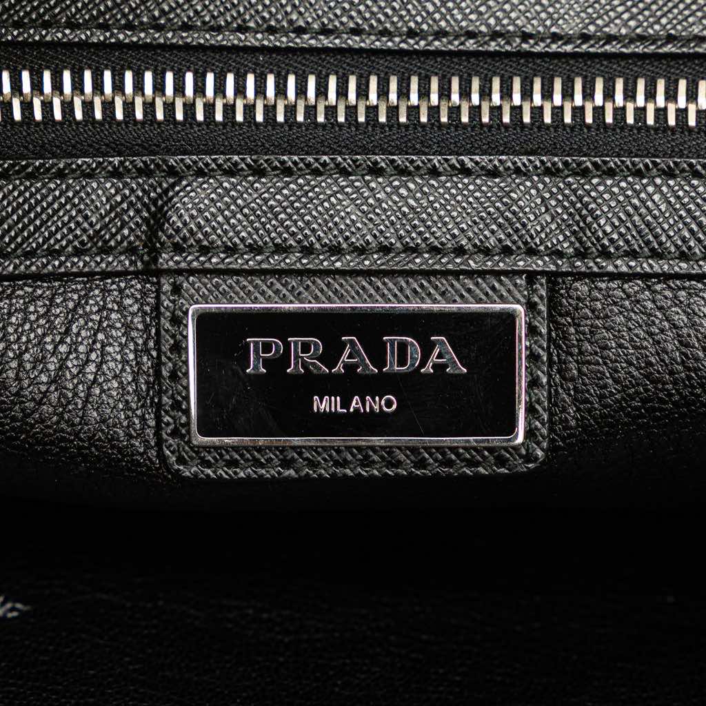 Prada Saffiano Portfolio Double Zip Clutch - Detail 1