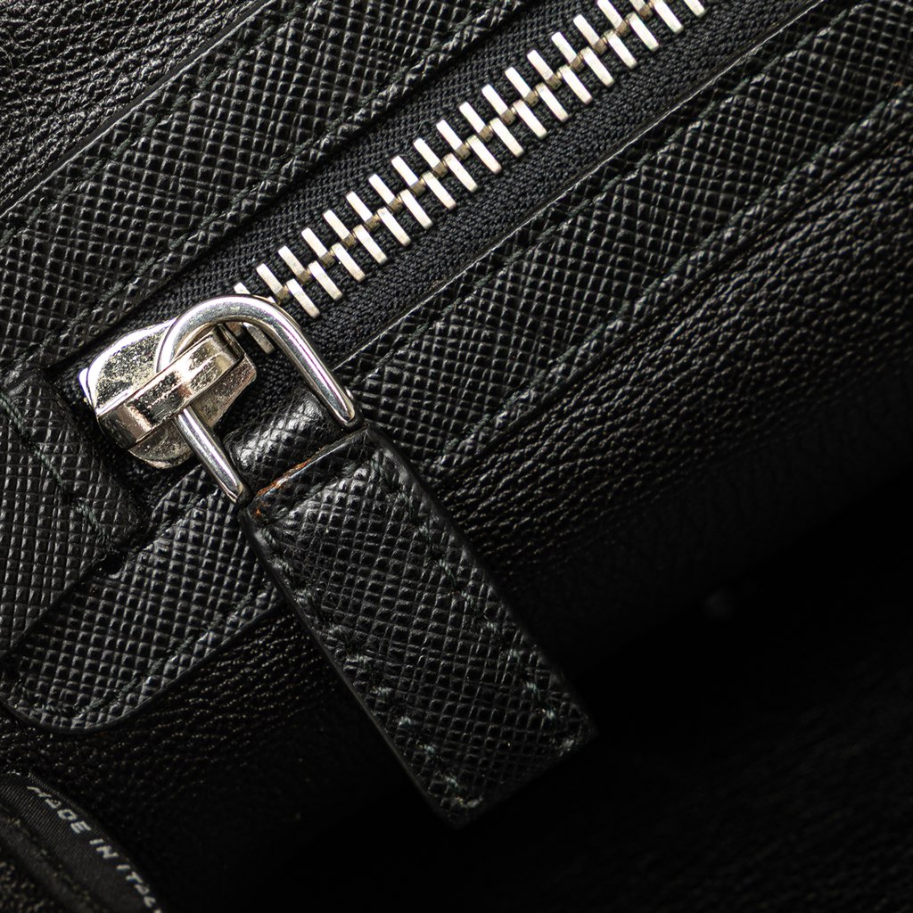 Prada Saffiano Portfolio Double Zip Clutch - Image 12