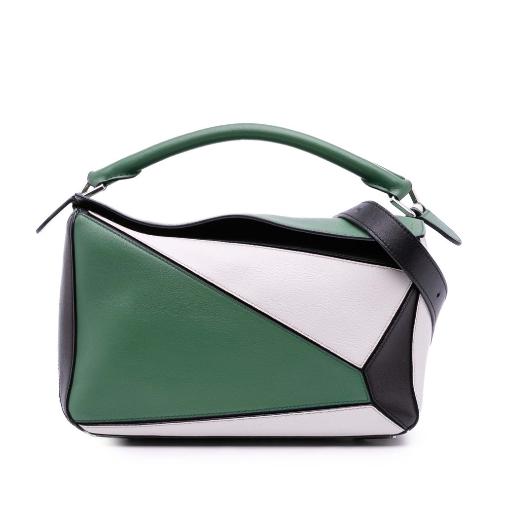 Loewe Medium Tricolor Calfskin Puzzle Satchel